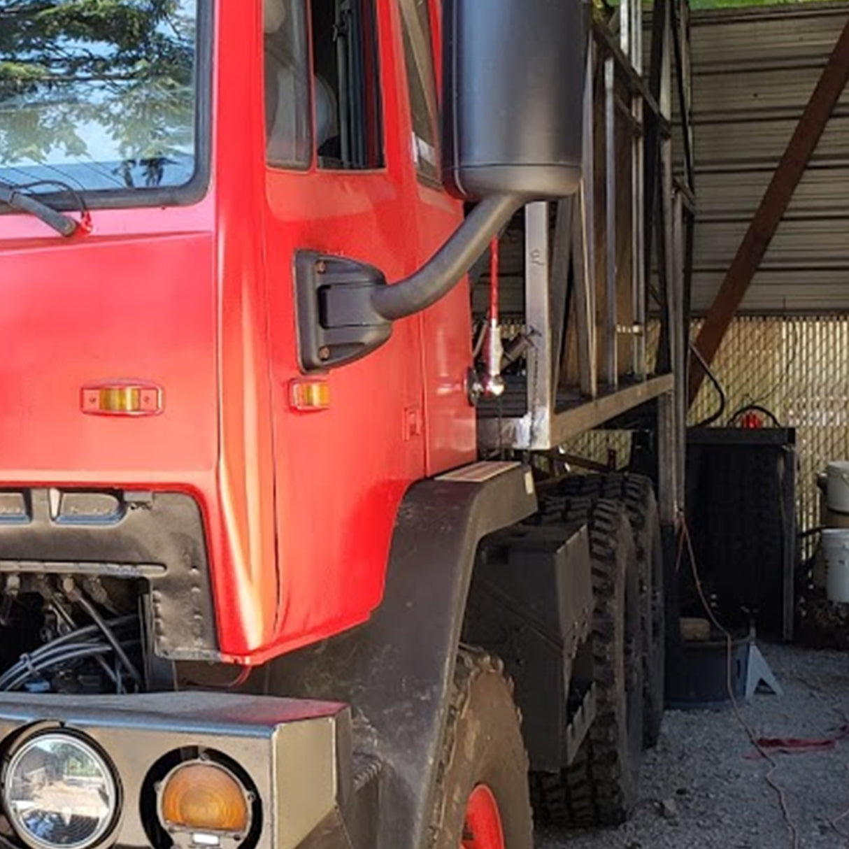 Ball Mount and Spring Installed on Truck  | Right Channel Radios