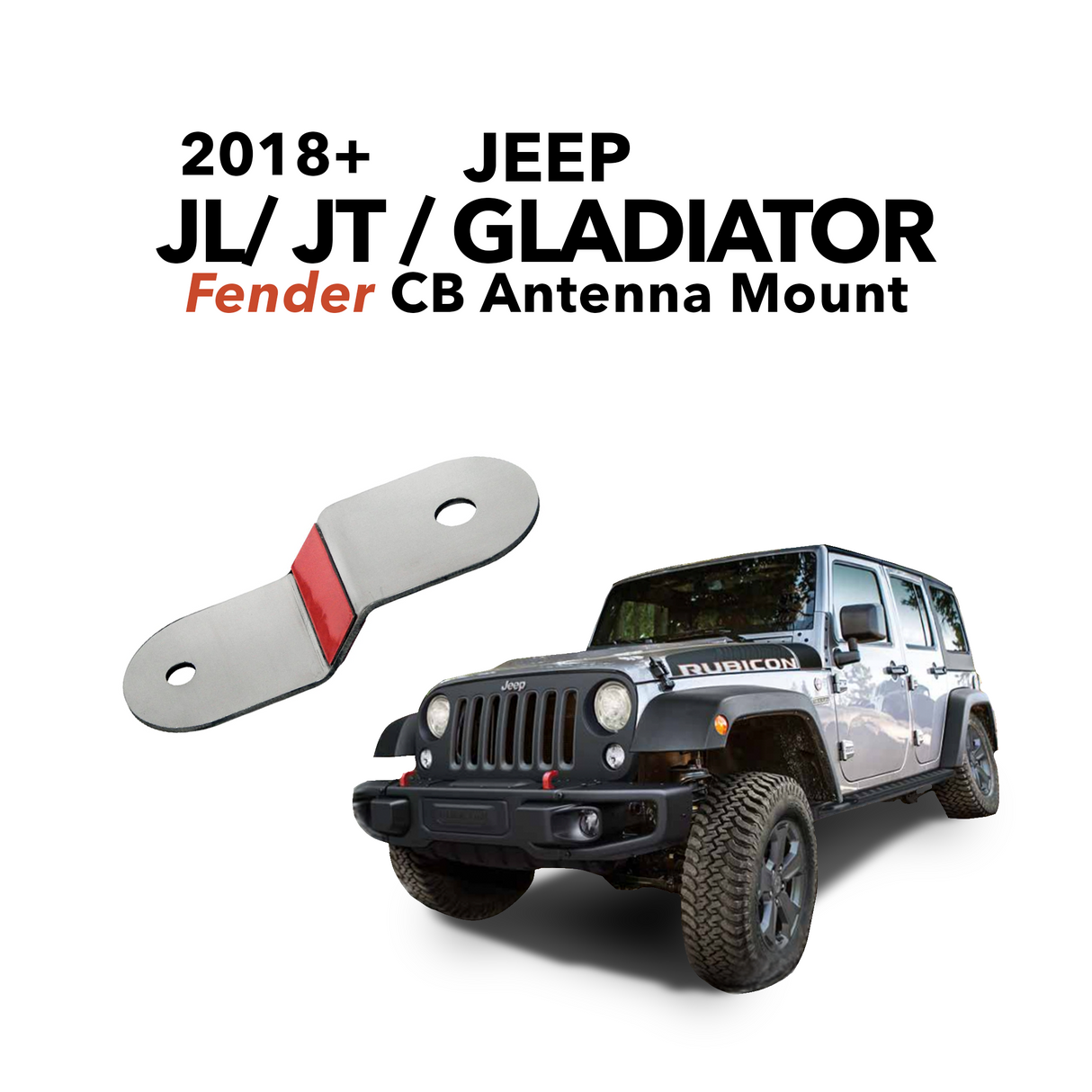 Jeep JL, JT, & Gladiator CB Antenna Fender Mount (2018+)