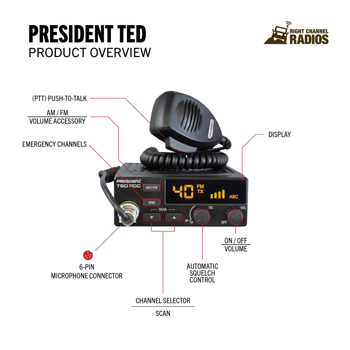President Ted FCC CB Radio
