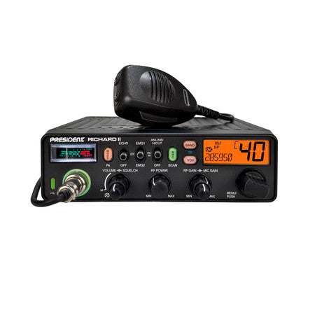 President Richard II 10M Ham Radio Orange Display | Right Channel Radios