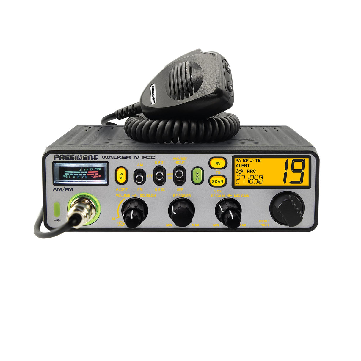 President Walker IV Front Yellow Light | Right Channel Radios