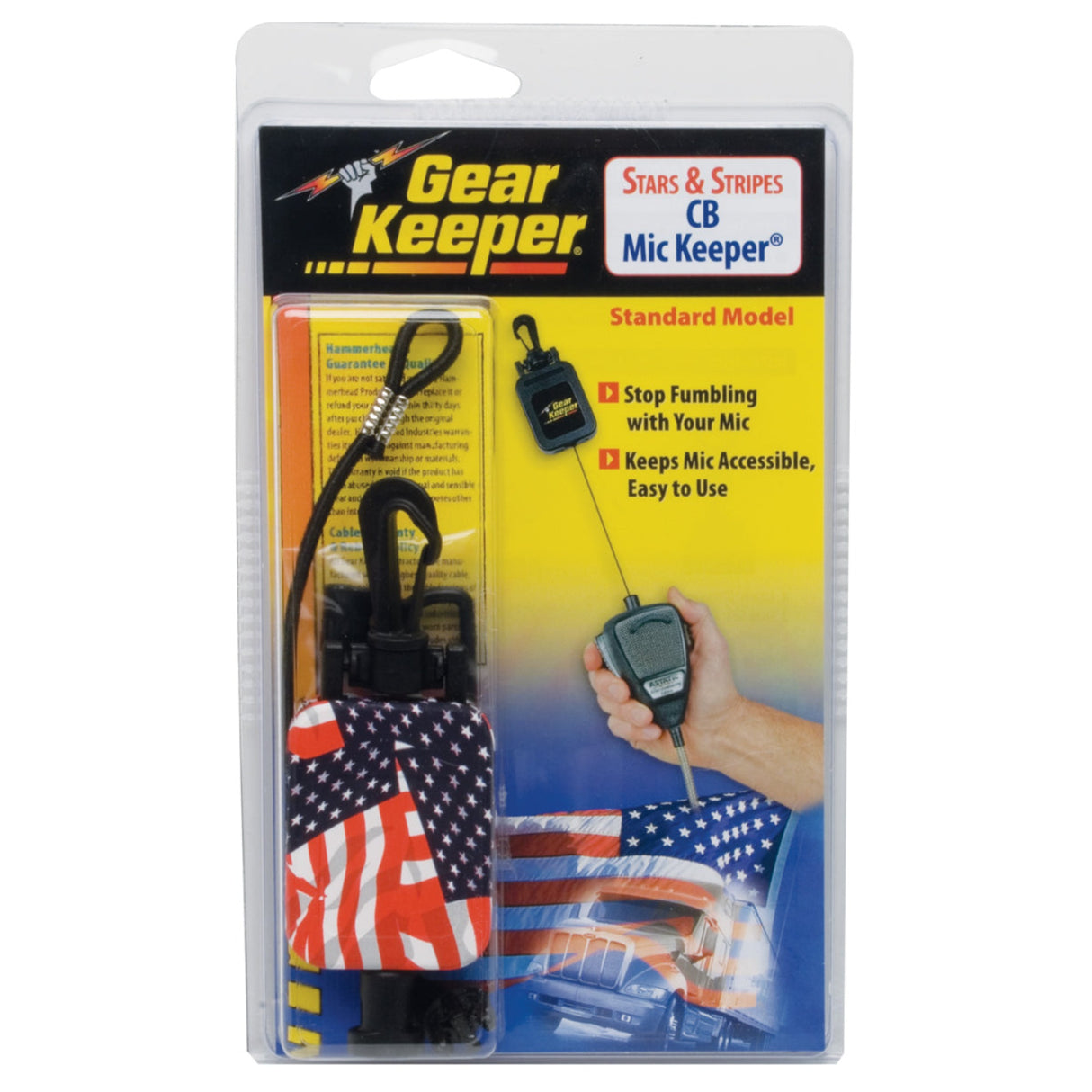 Stars & Stripes Retractable Microphone Hanger Packaging | Right Channel Radios