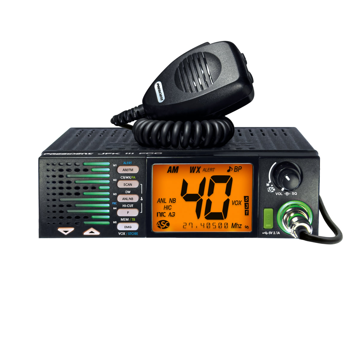 President JFK III FCC AM/FM CB Radio - Orange | Right Channel Radios