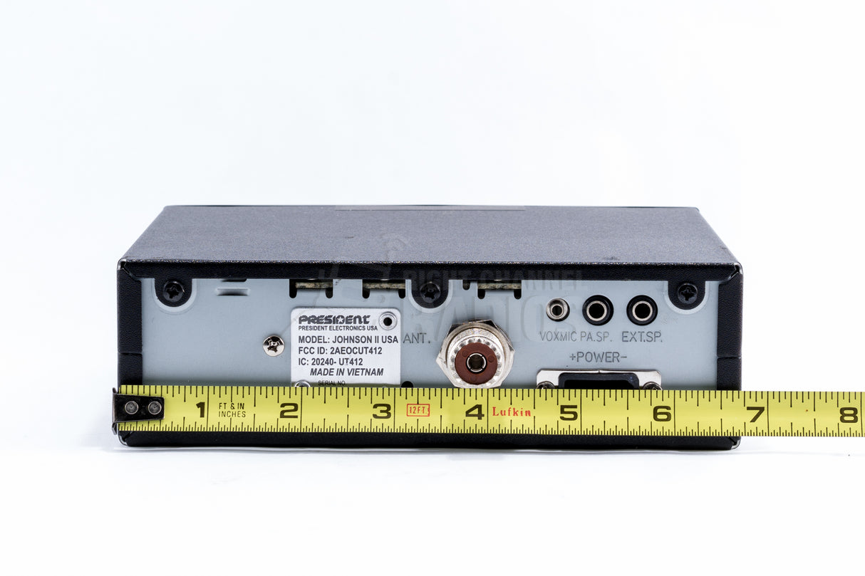 President Johnson II - Back View with Dimensions