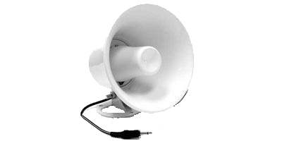 White Weatherproof CB PA Horn - 10 Watt