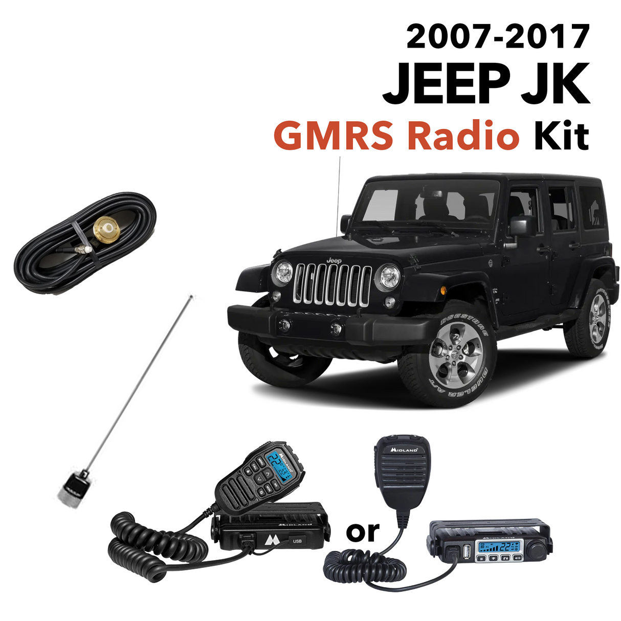 JK Jeep CB Radio Kit (2007 - 2017)