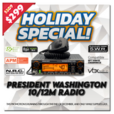 PRESIDENT WASHINGTON 10/12M RADIO SALE | RIGHT CHANNEL RADIOS