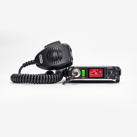 Front view of the President Bill III CB Radio with Microphone