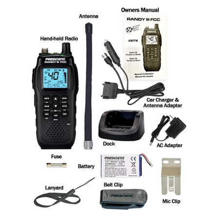 President Randy III CB Radio Included Parts | Right Channel Radios