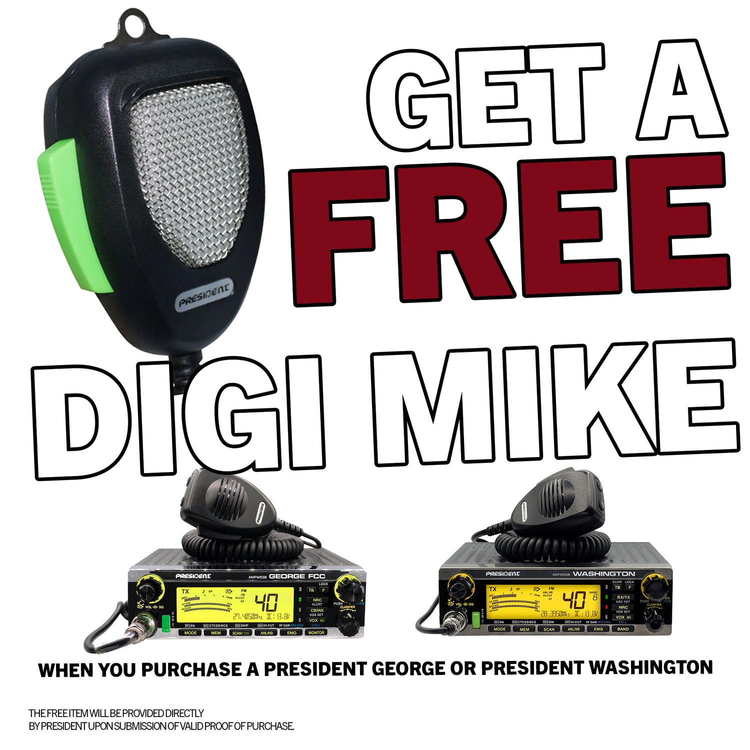 President Digimike Deluxe 6-Pin Noise Cancelling Microphone | Right ...