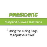 President Maryland base coil tuning rings closeup | Right Channel Radios