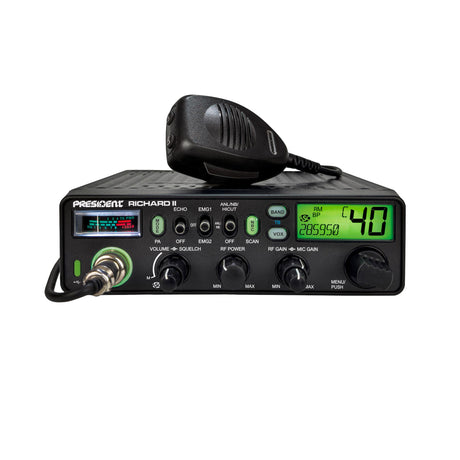 President Richard II 10M Ham Radio Green Display | Right Channel Radios