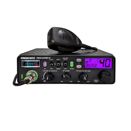 President Richard II 10M Ham Radio Purple Display | Right Channel Radios