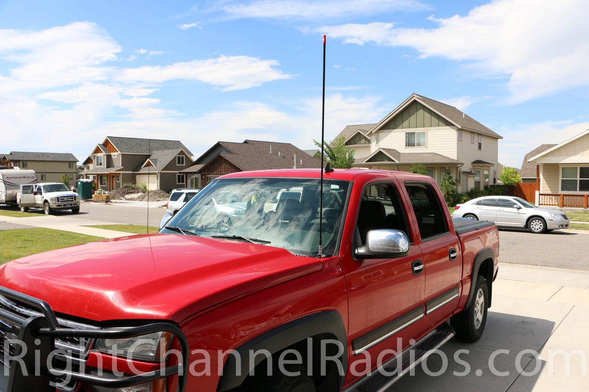2002-2007 Chevy Hood CB Antenna Mount Installed