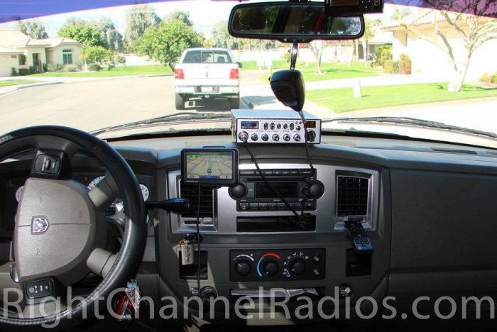 Cobra 29 Installed on top of truck dash