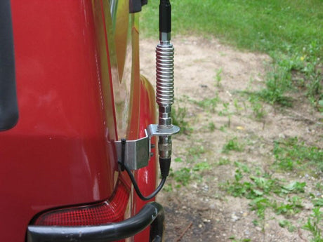 Firestik Door Jamb CB Antenna Mount Installed in Hatch