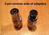 5-Pin to 4-Pin CB Microphone Adapters. 5-Pin Side