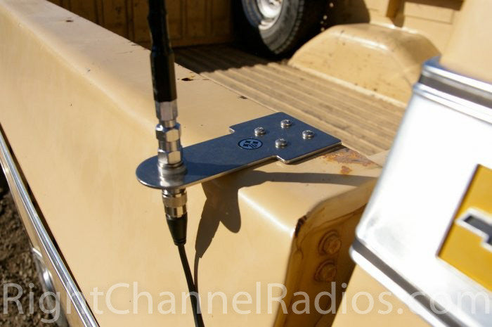 Stake-Hole Hangover CB Antenna Mount - Installed on Pickup Bed
