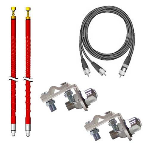 Firestik Professional Dual CB Antenna Kit | Right Channel Radios